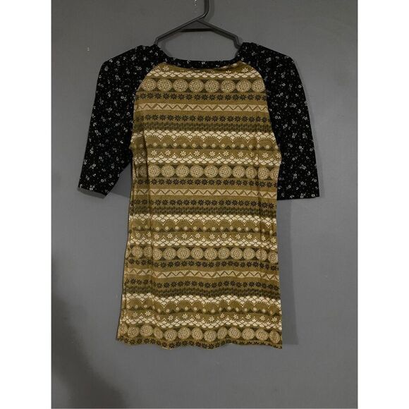 G Girl Flower Design Scoop Neck 3/4 Sleeve Top Size Medium - Picture 6 of 6